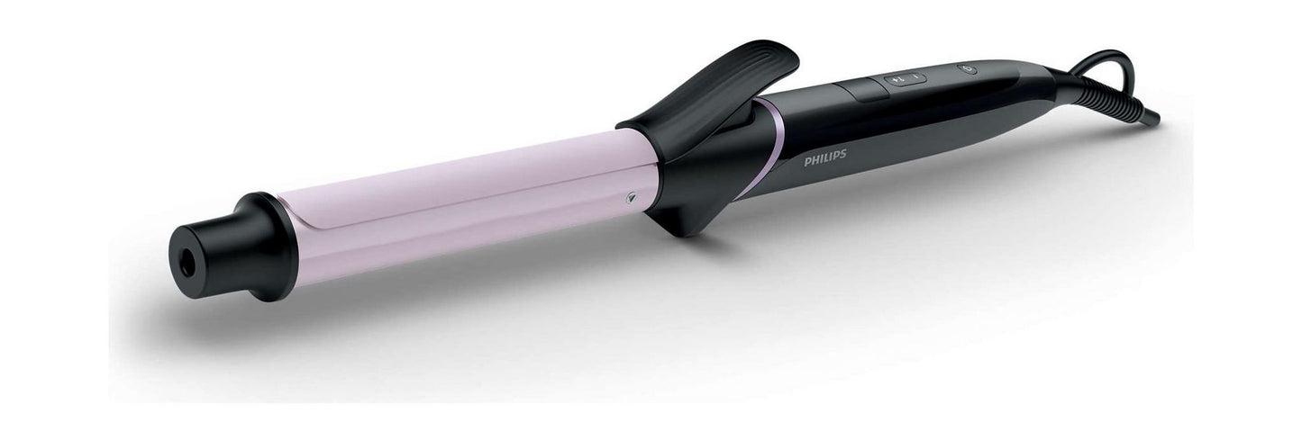 Philips StyleCare Hair Curler with Tourmaline Ceramic Coating, 8 Digital Heat Settings, 25mm Medium Barrel, BHB864/03 - Black/White