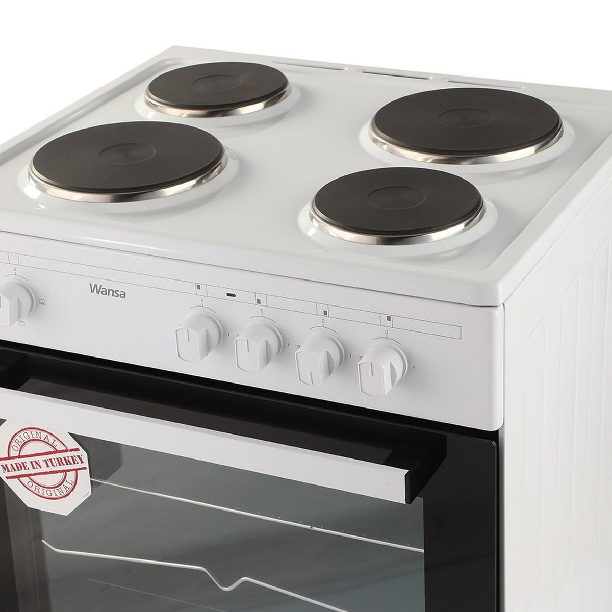 Wansa 4 Burners Electric Cooker, 60x60cm, WCT6040031W
