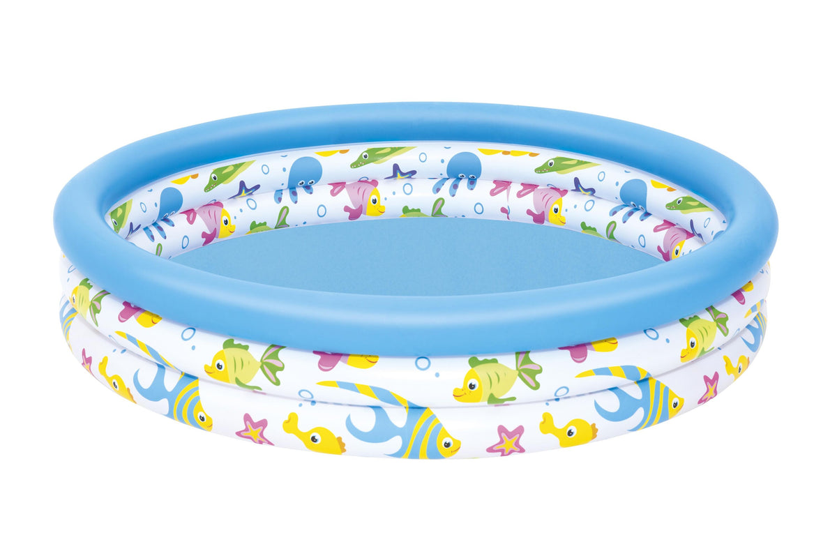 Bestway 1.22m x h25cm coral kids pool (contents:one pool, repair patch) age 2+