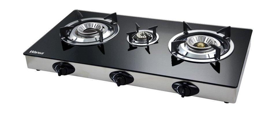 Wansa 3 Burner Gas Stove (3-N5-1608) - Black