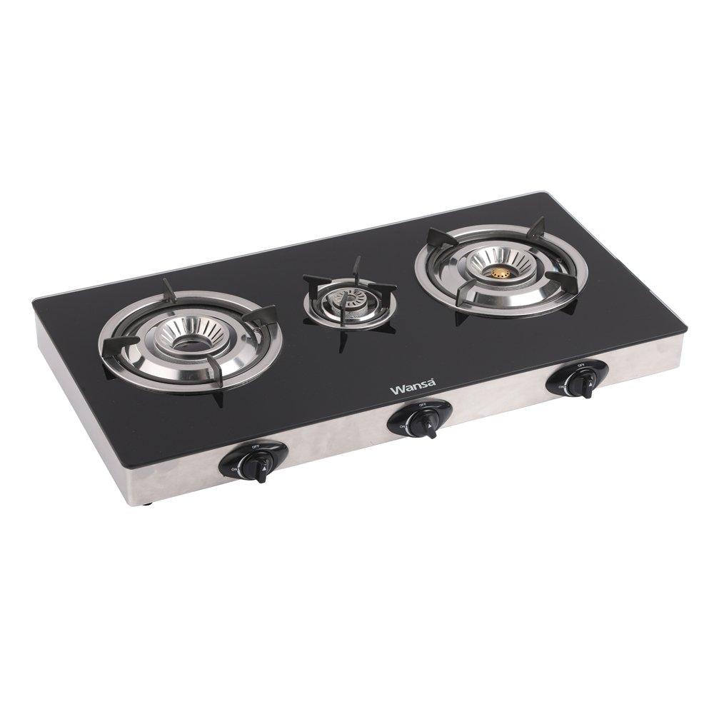 Wansa 3 Burner Gas Stove (3-N5-1608) - Black