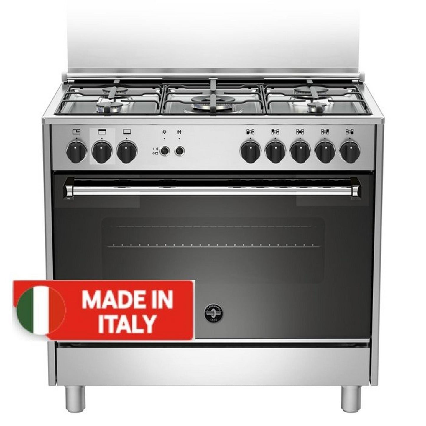 Lagermania 5 Burners Gas Cooker, 90x60cm, AMS95C31DX - Stainless Steel