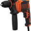 Black+Decker Single Gear Hammer Drill with 4 Bits in Kitbox - 710W 47 / 600BPM / Orange/Black