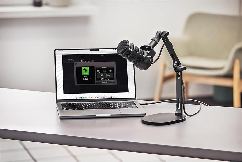 RODE PodMic USB Versatile Dynamic Broadcast Microphone - Black