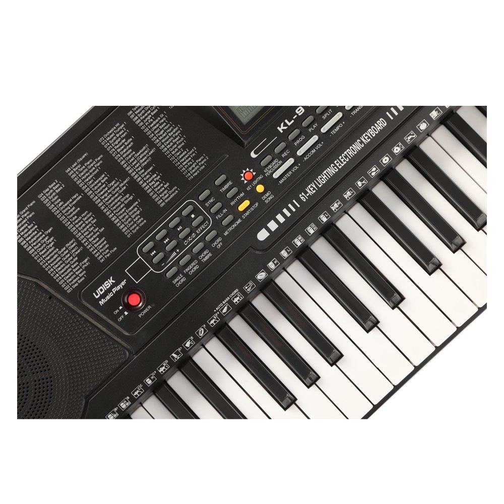 Wansa 61 Keys Musical Keyboard, KL-91M - Black