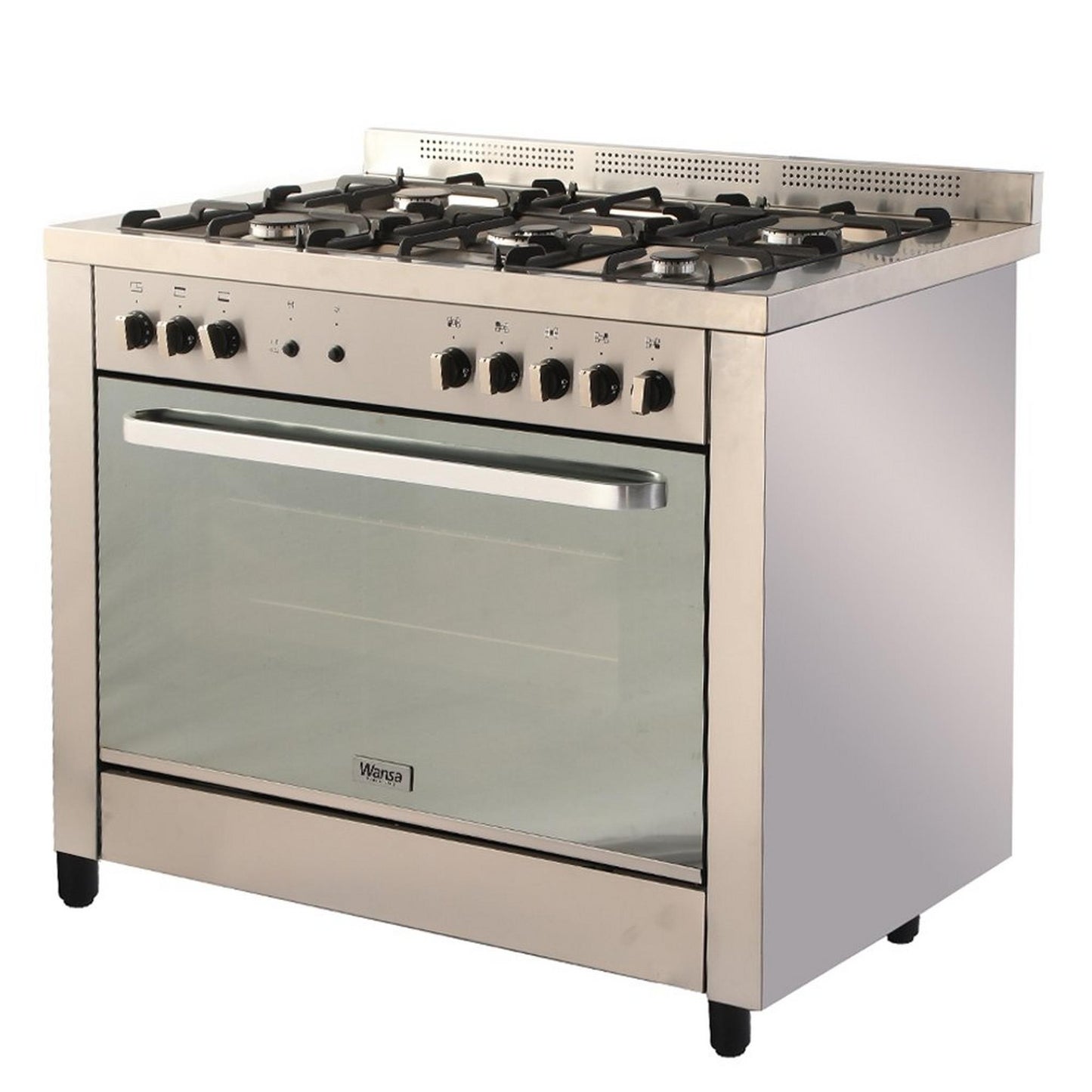 Wansa 5 Burners Gas Cooker, 100x60cm, WCI10502324XA - Stainless Steel