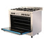 Wansa 5 Burners Gas Cooker, 100x60cm, WCI10502324XA - Stainless Steel
