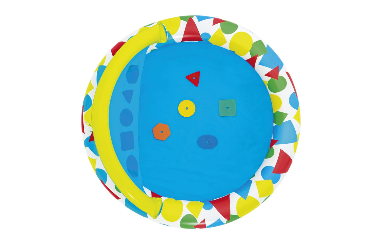 Bestway 1.20M X 1.17M X 46Cm Lil' Splash & Learn Baby Pool (Contents:1 Pool,Repair Patch,5 Pieces Of Eva) Age 8M+