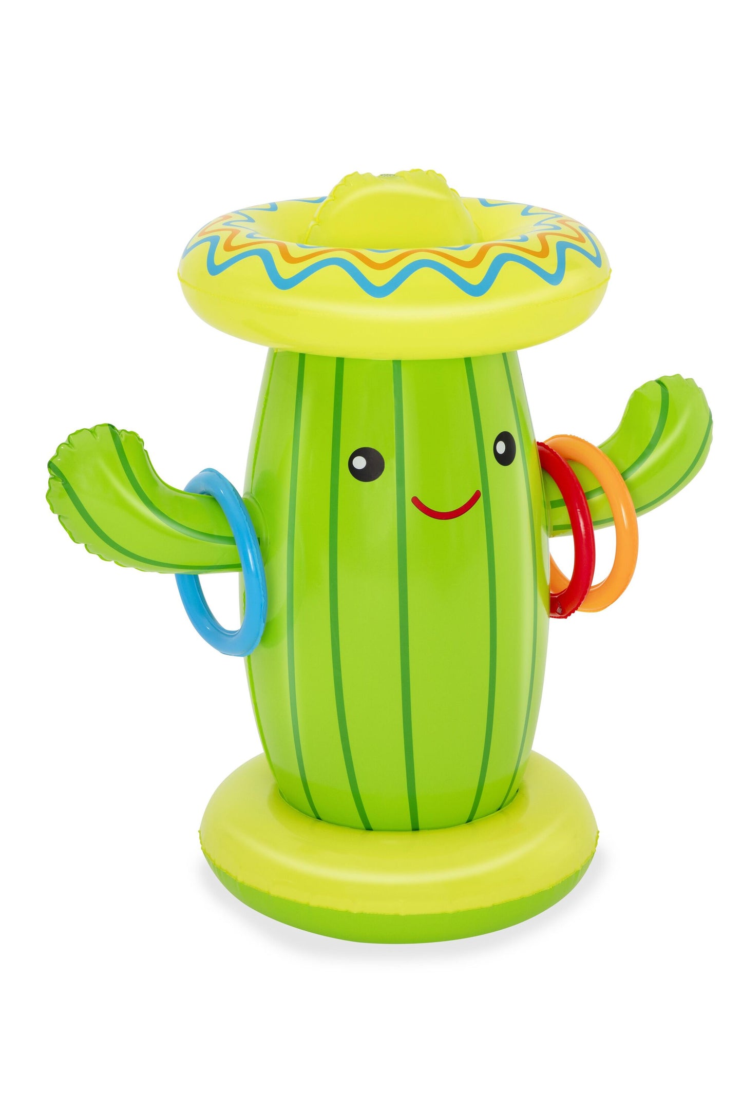 Bestway 1.05m x 60cm x 1.05m sweet & spiky cacti sprinkler (contents:one cacti,one swimming circle,three rings, heavy-duty repair patch) age 2+
