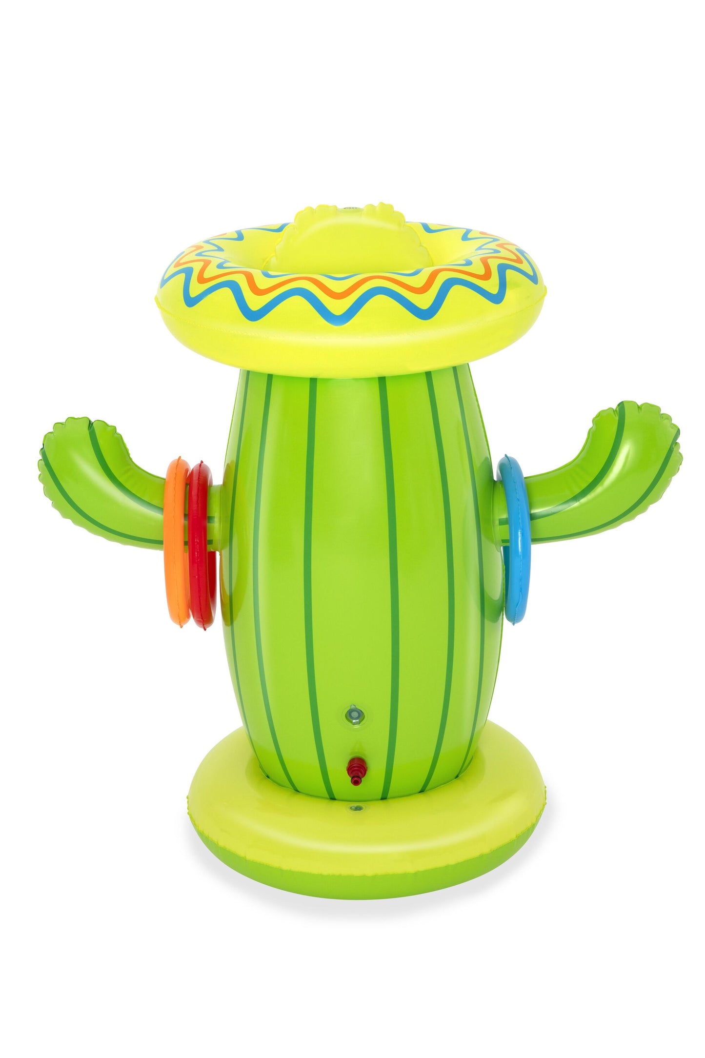 Bestway 1.05m x 60cm x 1.05m sweet & spiky cacti sprinkler (contents:one cacti,one swimming circle,three rings, heavy-duty repair patch) age 2+