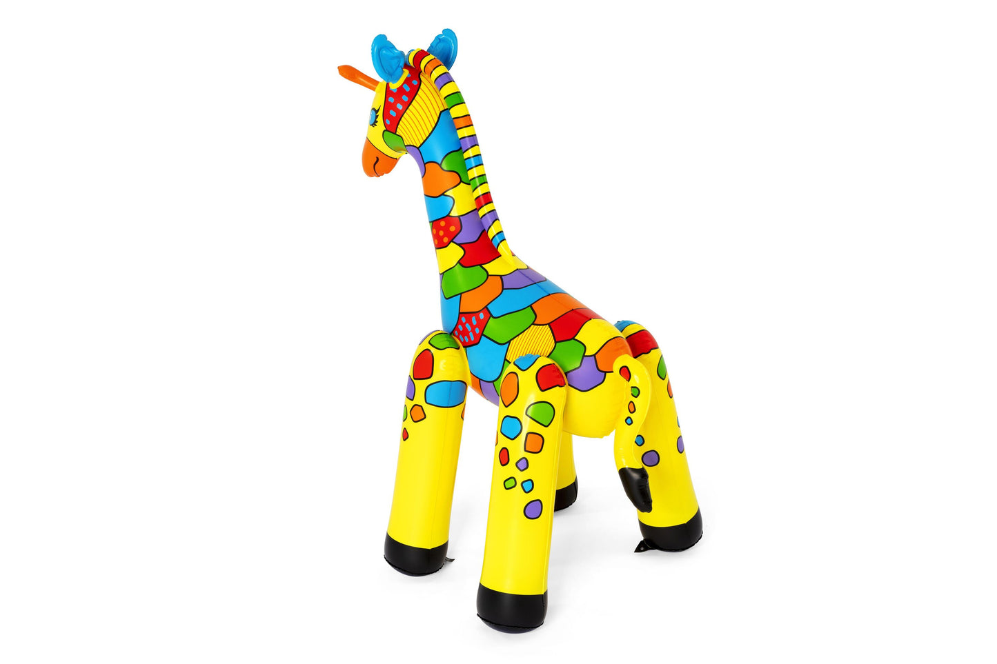 Bestway 1.42m x 1.04m x 1.98m jumbo giraffe sprinkler (contents:one sprinkler, heavy-duty repair patch) age 2+