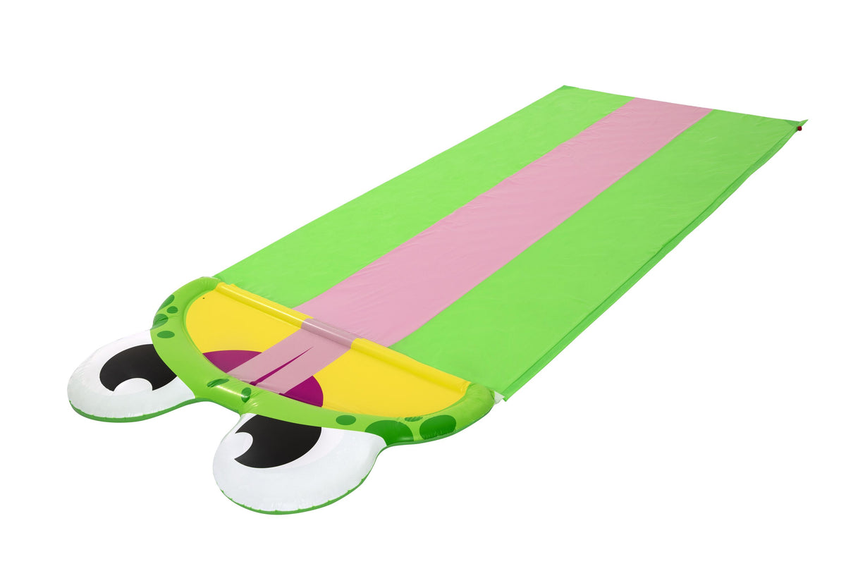 Bestway 4.88m friendly frog slide (contents:one water slide, repair patch) age 3+