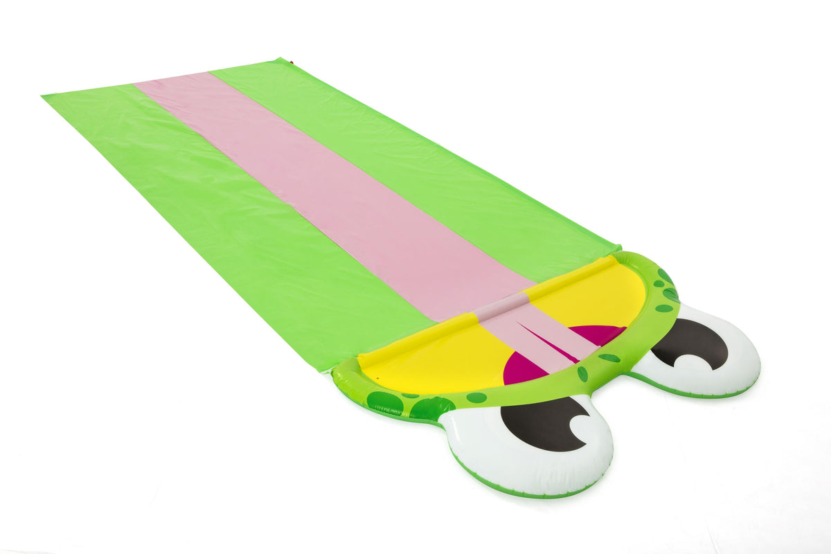 Bestway 4.88m friendly frog slide (contents:one water slide, repair patch) age 3+