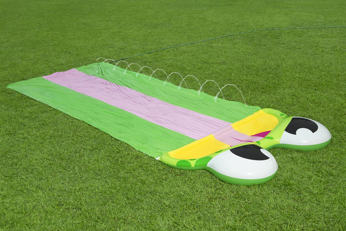 Bestway 4.88m friendly frog slide (contents:one water slide, repair patch) age 3+