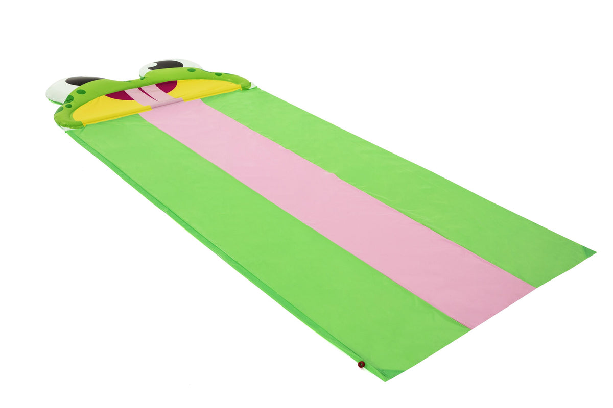 Bestway 4.88m friendly frog slide (contents:one water slide, repair patch) age 3+