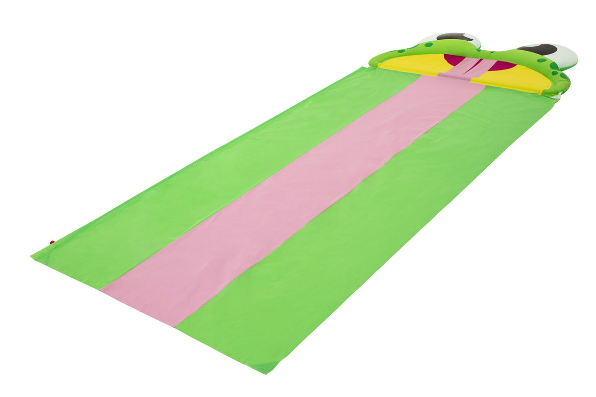 Bestway 4.88m friendly frog slide (contents:one water slide, repair patch) age 3+