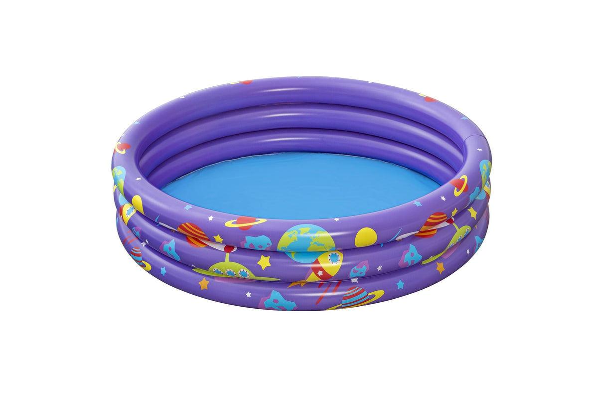 Bestway 1.02M X H25Cm Intergalactic Surprise Ball Pit (Contents:1 Pool,46 Play Balls,4 Openable Balls,4 Small Toys, Repair Patch) Age 2+