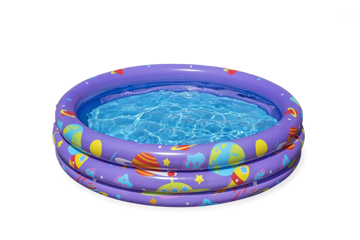 Bestway 1.02M X H25Cm Intergalactic Surprise Ball Pit (Contents:1 Pool,46 Play Balls,4 Openable Balls,4 Small Toys, Repair Patch) Age 2+