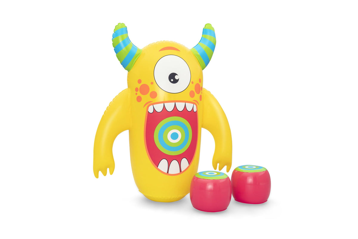 Bestway 1.20M Monster Knockout Bop Bag (Contents:1 Punching Bag, 2 Gloves) Age 3+
