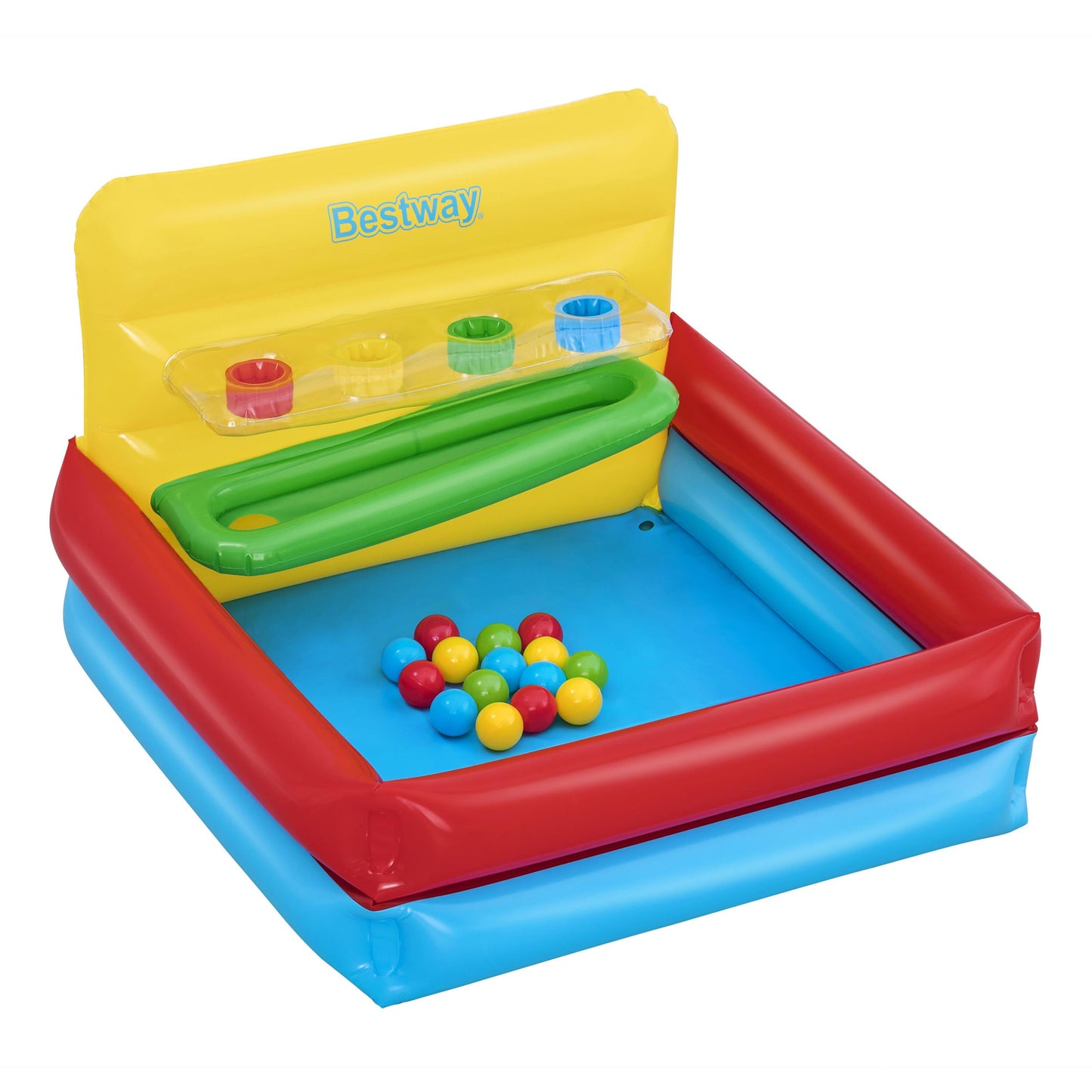 Bestway 1.04m x 94cm x 61cm sort n' play ball pit (contents:contents:1 ball pit, 15 play balls, repair patch) age 2+