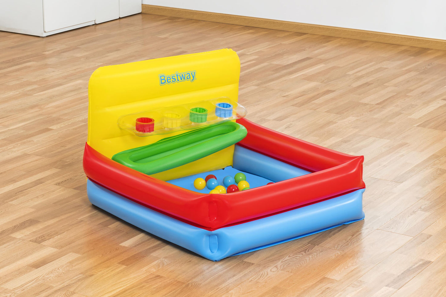 Bestway 1.04m x 94cm x 61cm sort n' play ball pit (contents:contents:1 ball pit, 15 play balls, repair patch) age 2+