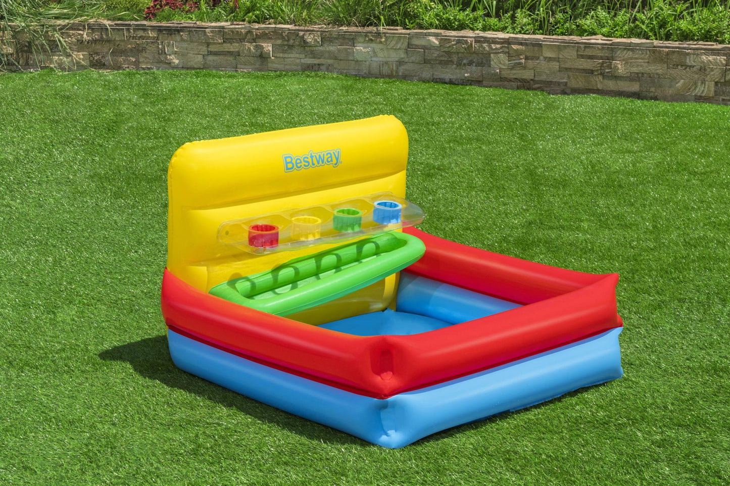 Bestway 1.04m x 94cm x 61cm sort n' play ball pit (contents:contents:1 ball pit, 15 play balls, repair patch) age 2+