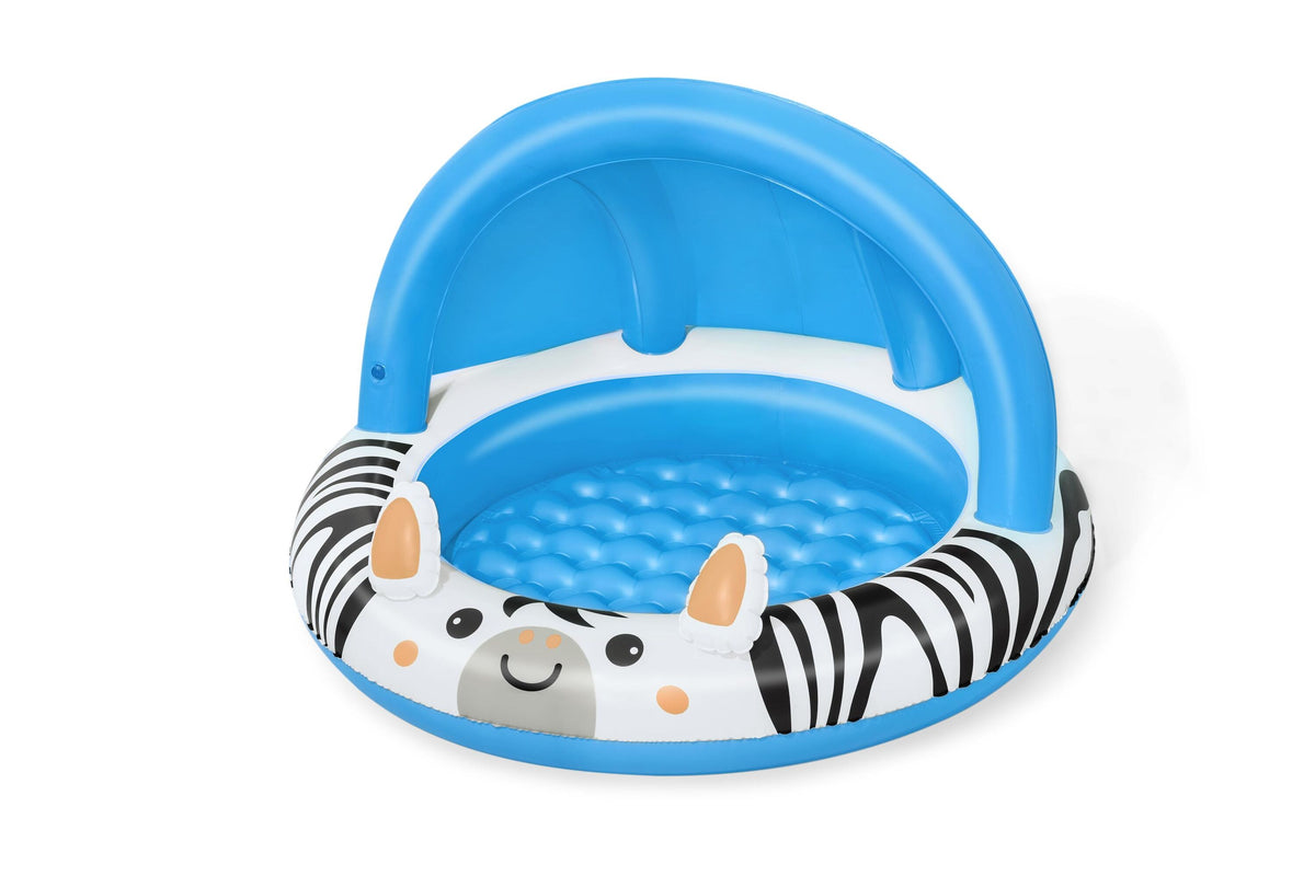 Bestway 97Cm X H66Cm Safari Sun Shaded Baby Pool (Contents:1 Pool, Repair Patch) Age 2+