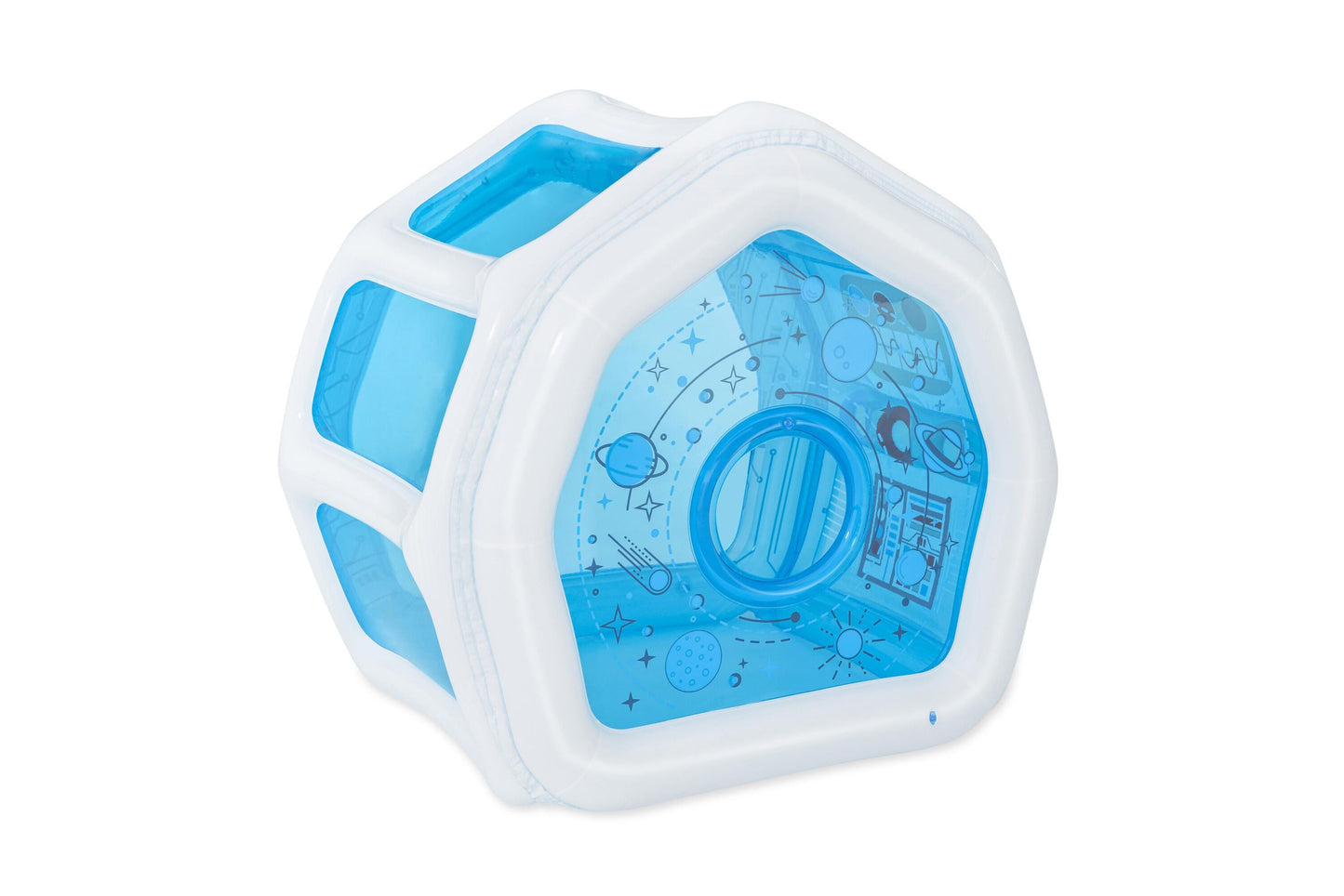 Bestway 49" x 41" x 46"/1.25m x 1.05m x 1.17m space station exploration playhouse (1 play house, 6 play balls, repair patch.) age 2+