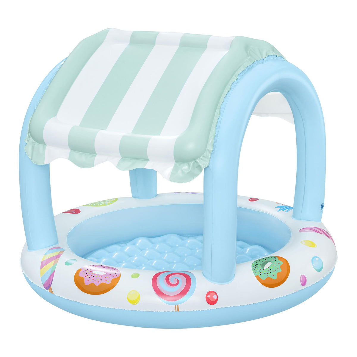 Bestway 1.04M X H84Cm Sweet Shoppe Shaded Kiddie Pool (1 Pool, Repair Patch) Age 2+