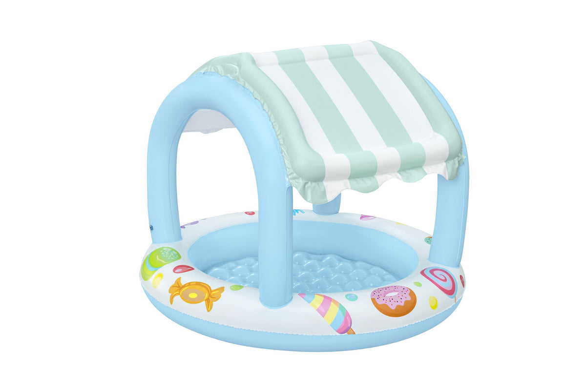 Bestway 1.04M X H84Cm Sweet Shoppe Shaded Kiddie Pool (1 Pool, Repair Patch) Age 2+