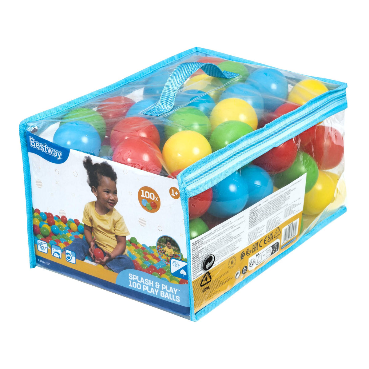 Bestway 5.85cm splash & play 100 play balls (100 play balls) age 1+