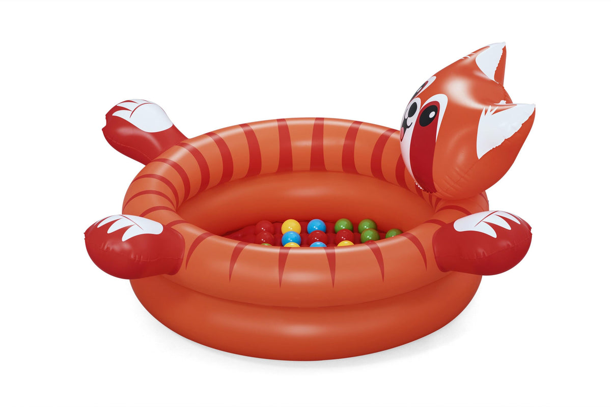 Bestway 1.07m x 94cm x 58cm playful red panda ball pit (1 ball pit, 50 play balls, repair patch) age 2+