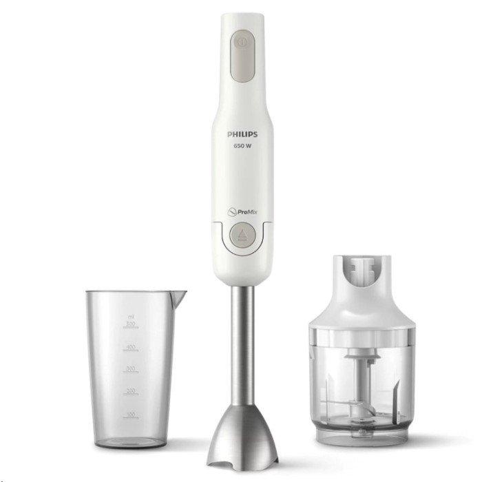 Philips Pro Mix Hand Blender with Grinder 650W - White