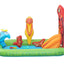 Bestway 2.41m x 1.40m x 1.37m jurassic splash play center (1 pool, 3 fish shaped rings,1 triceratops ring target, 1 pteranodon ball catch, 1 pteranodon, 1 t-rex, 4 play balls, repair patch.) age 2+