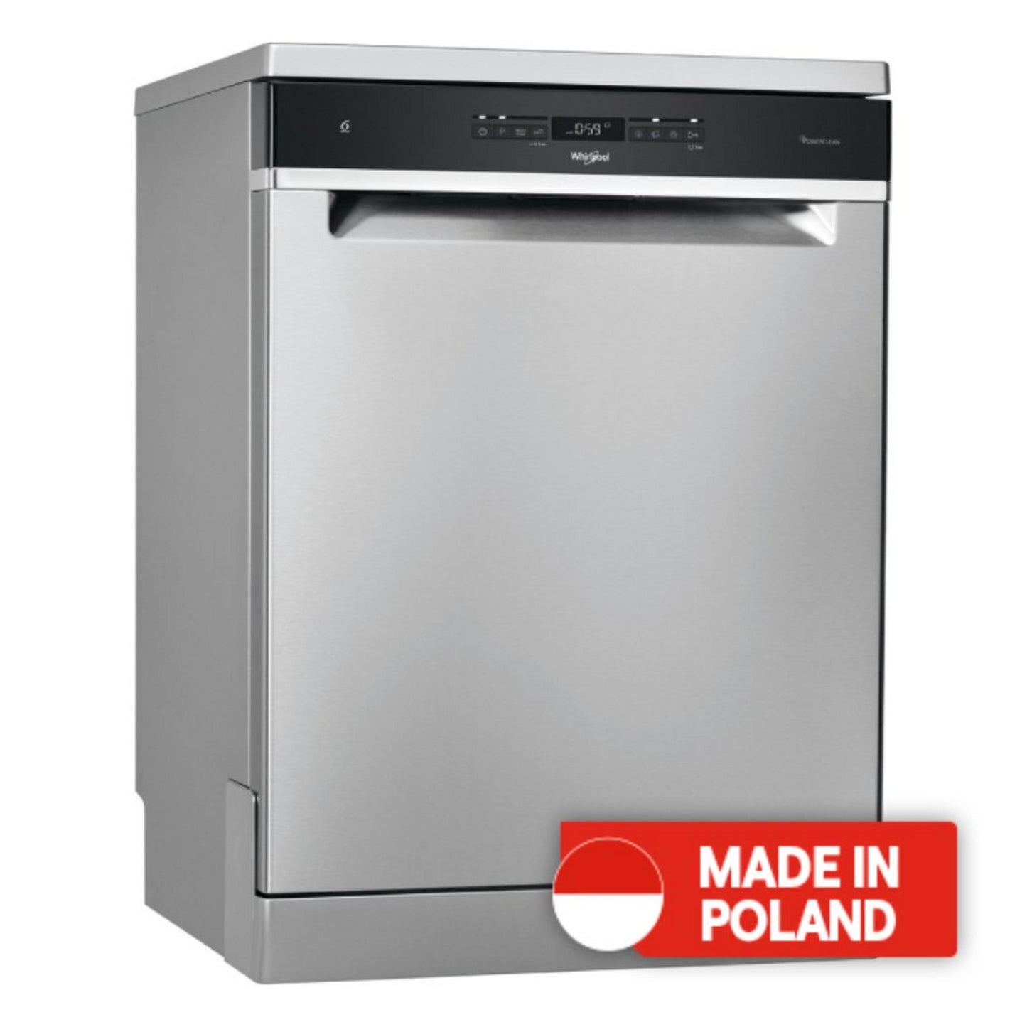 Whirlpool Free-Standing Dishwasher, 10 Program, 14 Settings, WFO 3O41 PL X UK - Inox