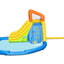 Bestway 4.35m x 2.86m x 2.67m mount splashmore mega waterpark (1 water slide with pool, 1 blower, 1 waters spraying hose, 1 anchor bag, 1 repair kit, 1 storage bag , 2 blower stakes , 10 bouncer stakes.) age 5+
