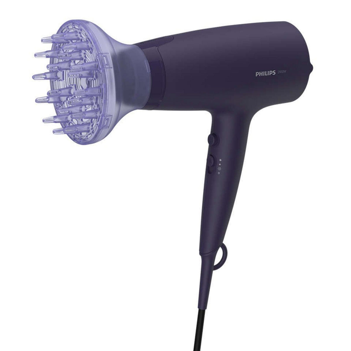 Philips Hair Dryer a Uniqely-Designed Powerful, Fast Drying with Ionic Care for Frizz-Free Hair, 2100W, BHD360/23 - Blue