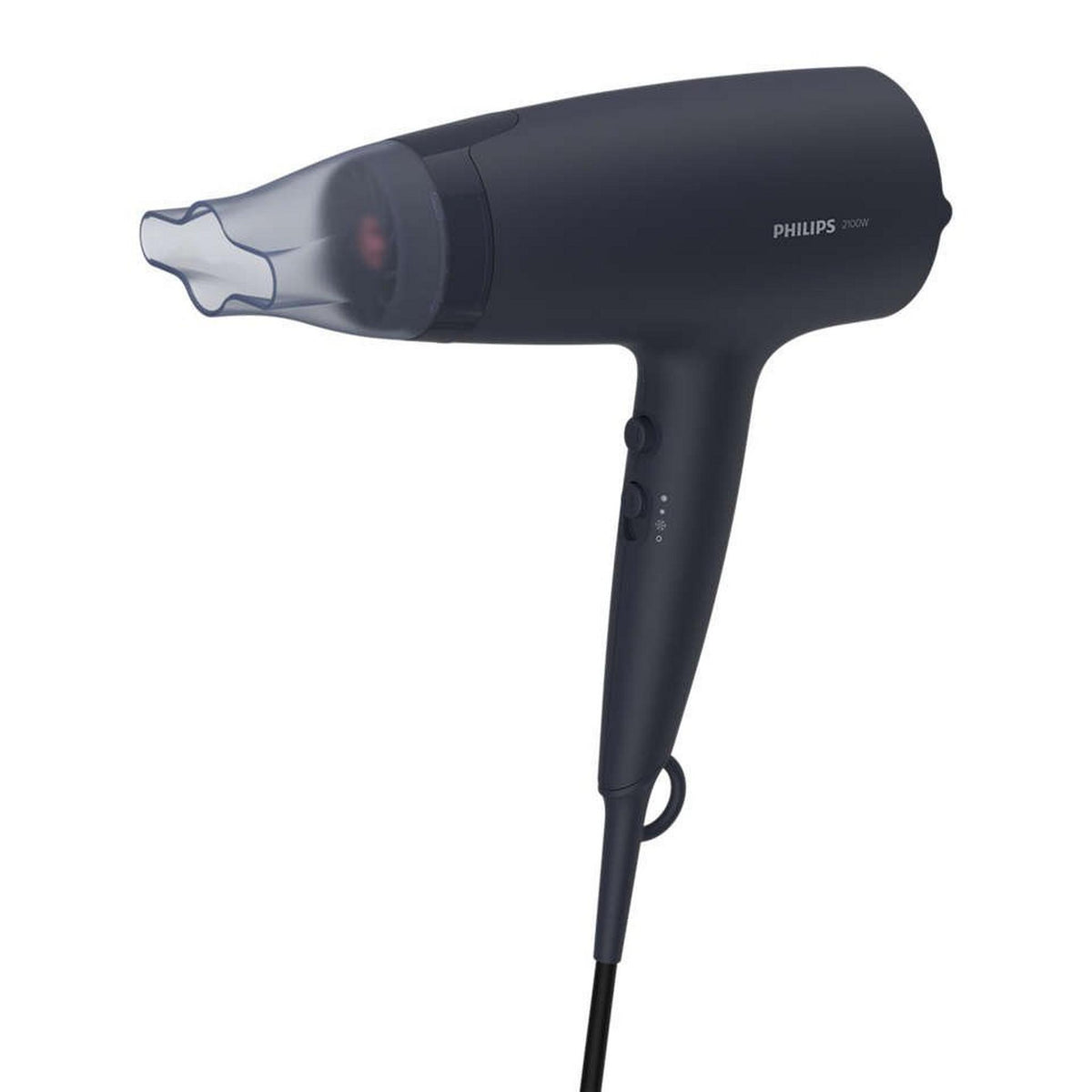 Philips Hair Dryer a Uniqely-Designed Powerful, Fast Drying with Ionic Care for Frizz-Free Hair, 2100W, BHD360/23 - Blue