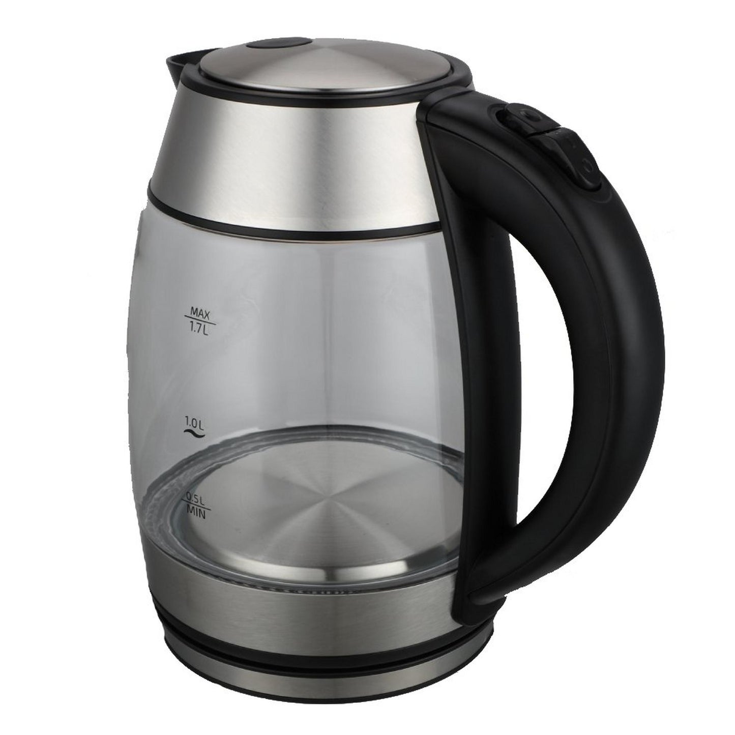 Wansa Glass Kettle, 1.7L, 2200W, KEGX8021B-GS - Stainless Steel