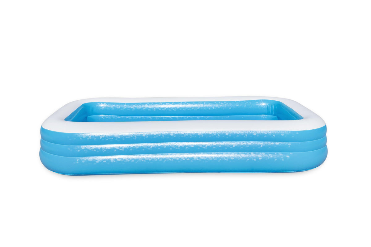 Bestway 3.05M X 1.83M X 56Cm Blue Rectangular Pool (Contents:1 Pool,Repair Patch) Age 6+