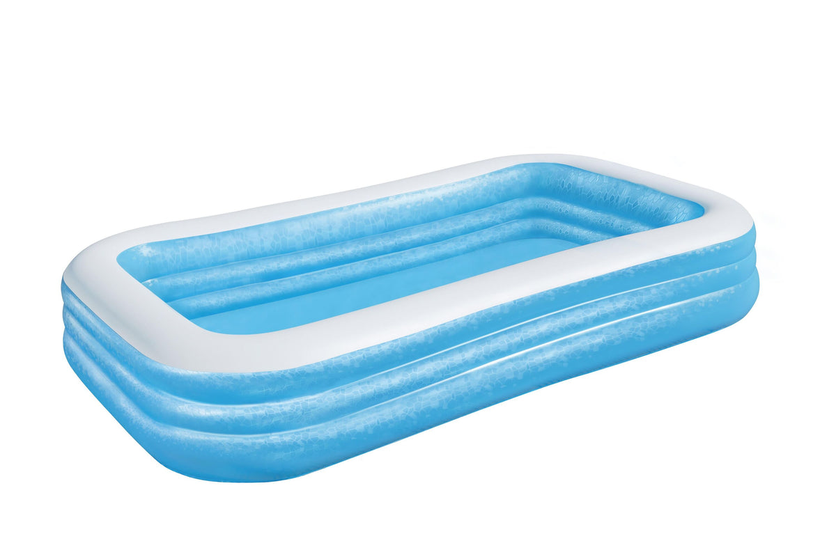 Bestway 3.05M X 1.83M X 56Cm Blue Rectangular Pool (Contents:1 Pool,Repair Patch) Age 6+