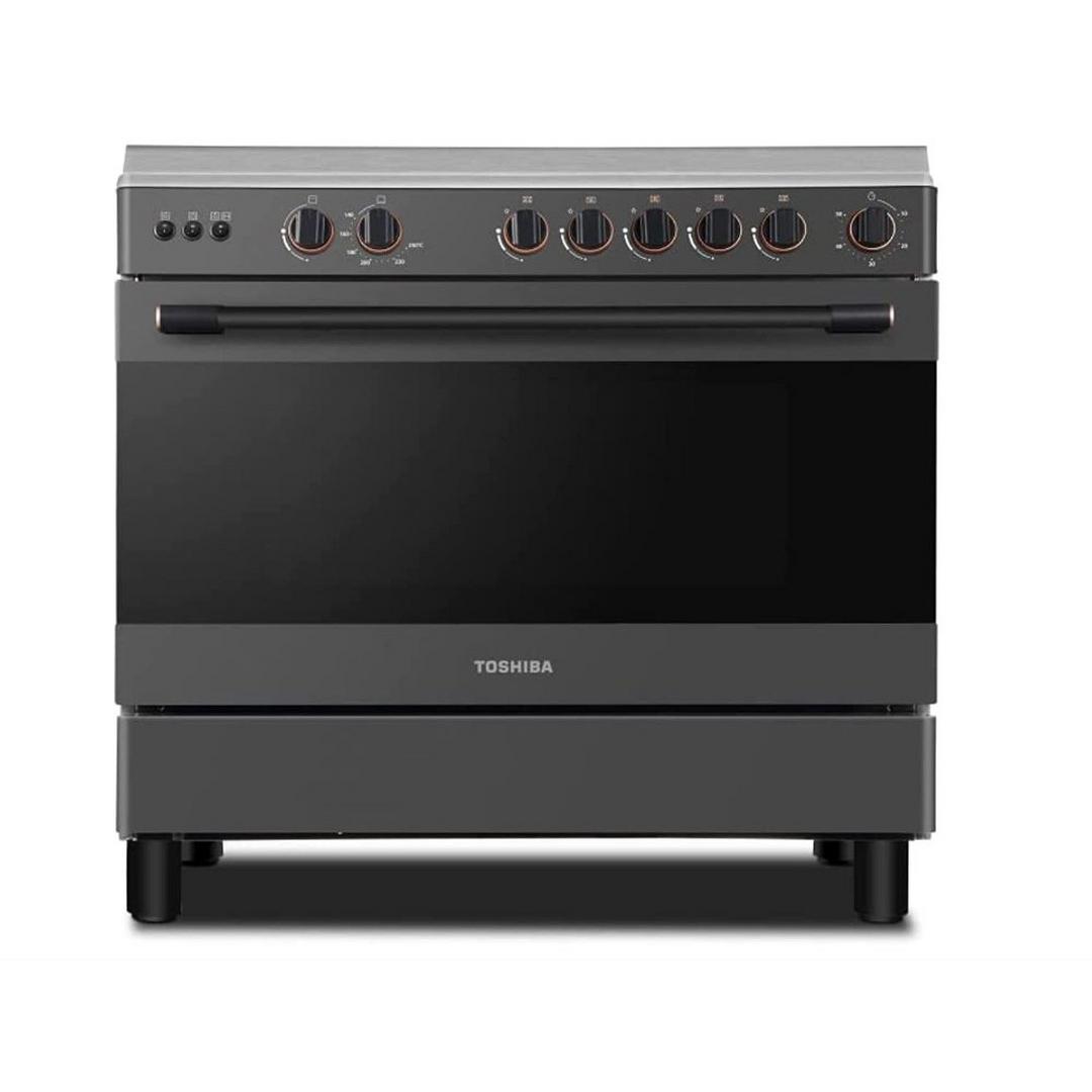 TOSHIBA 5 Burners Cooker Gas, 90X60cm, TBA-36LMG5G089KS - Grey