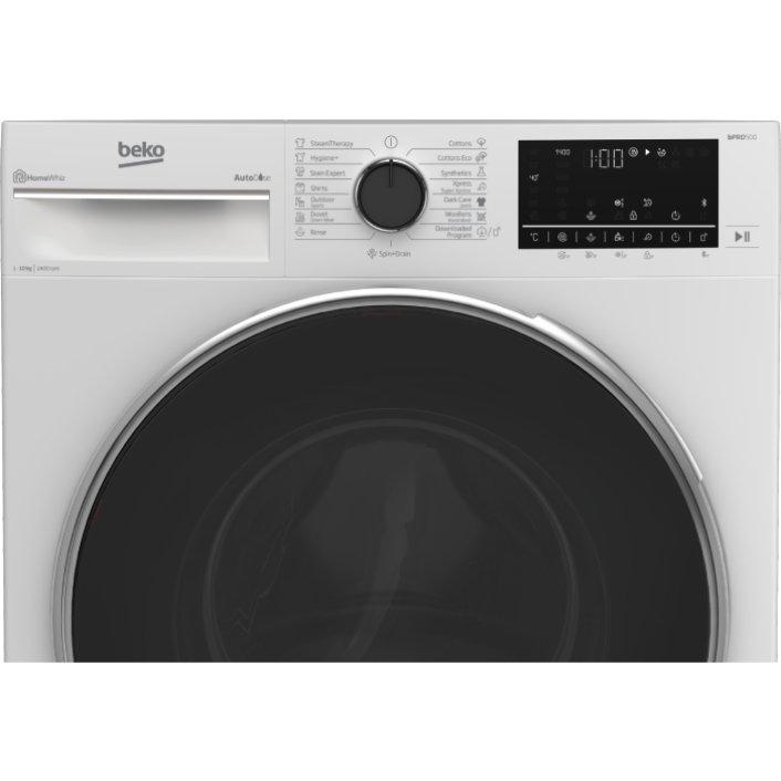 Beko Front Load Washer, 10Kg Washing Capacity, 1400RPM, Bluetooth, WTE1014XW - White