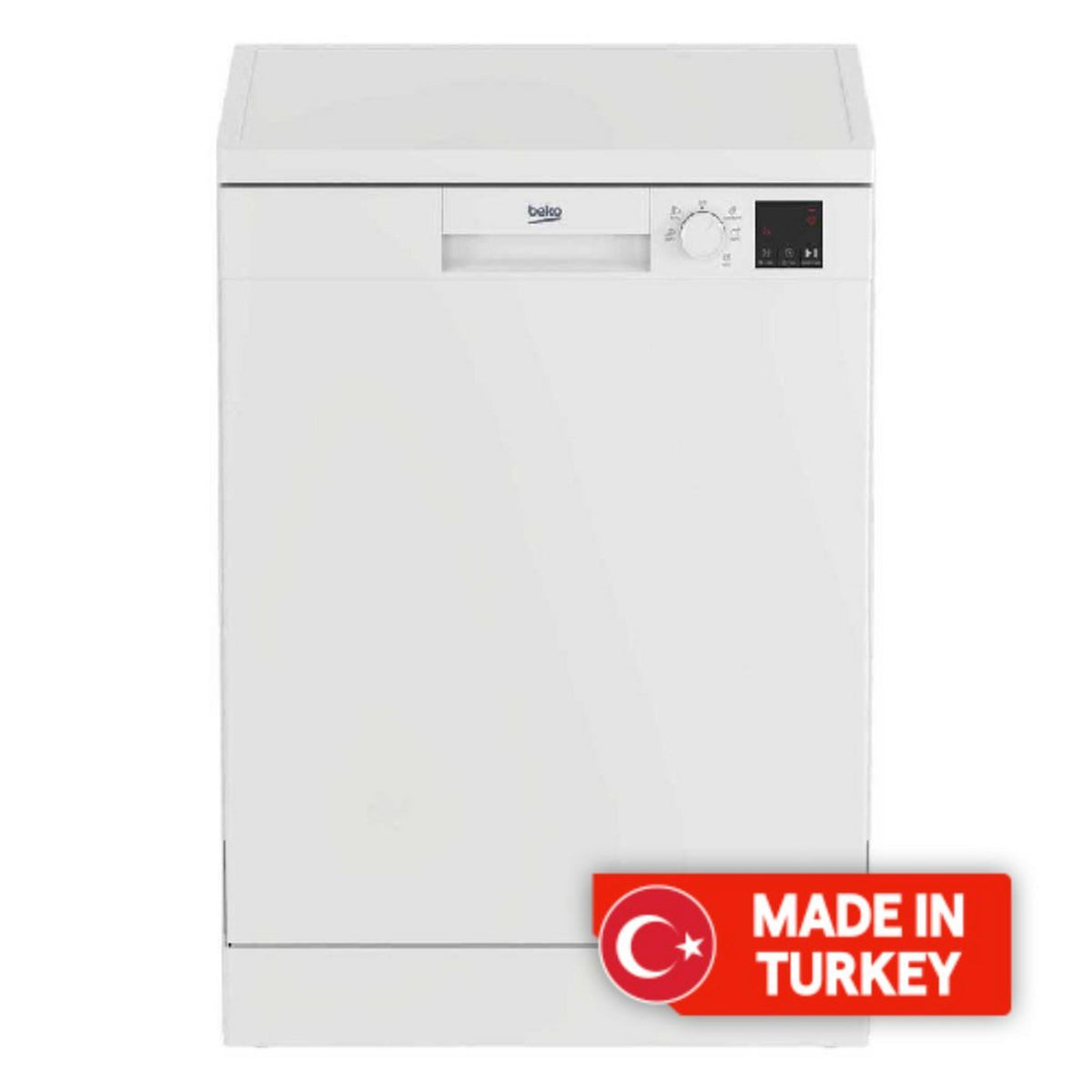 Beko Free-Standing Dishwasher, 5 Programs, 13 Settings, DVN05320W - White