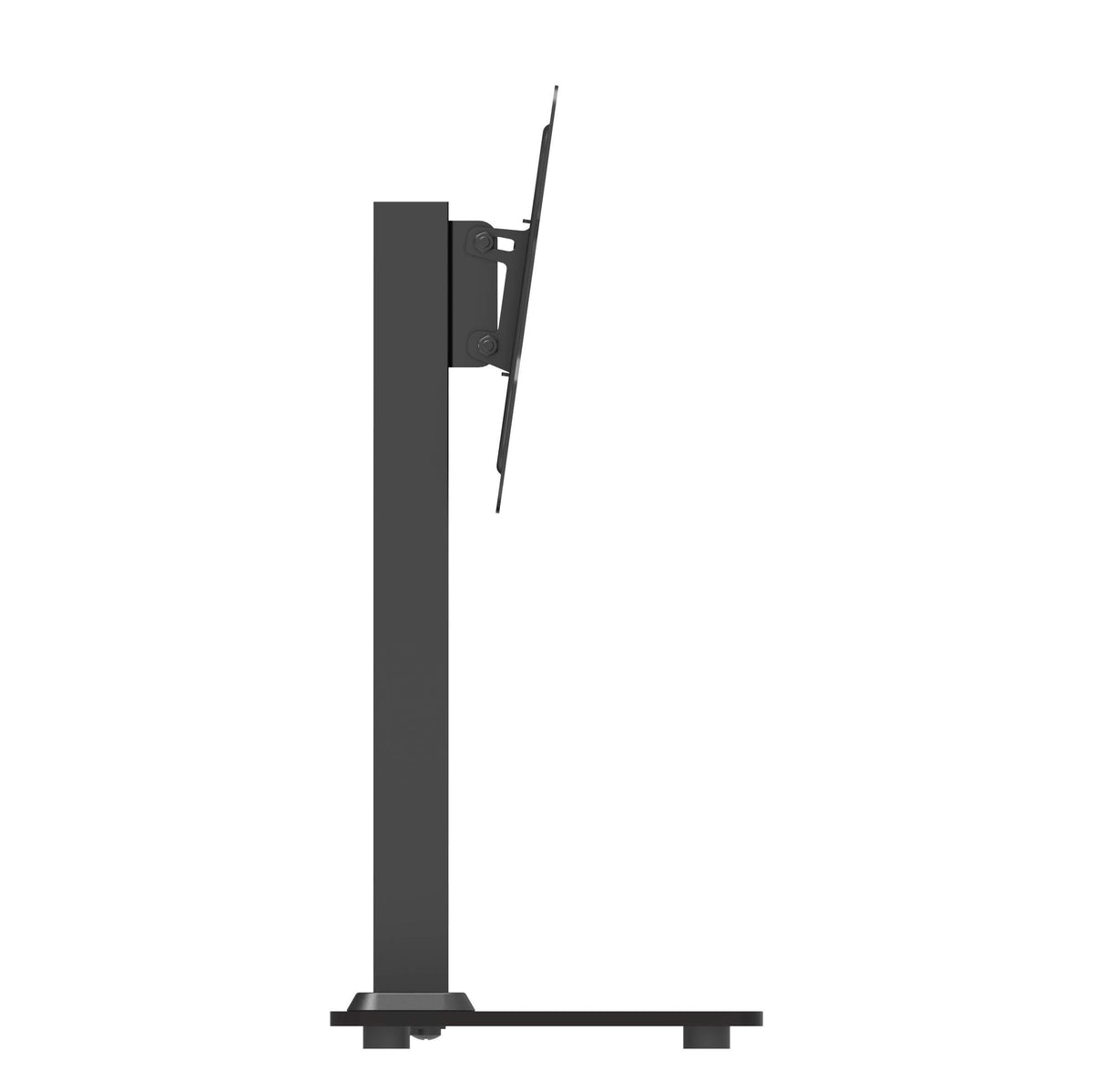 Wansa Glass Basement TV Stand, Fits 17 - 43-inch, 30KG Loading Capacity, STS02-22 - Black