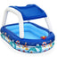Bestway 2.13M X 1.55M X 1.32M Sea Captain Family Pool (Contents:1 Pool, 1 Sun Shade, Repair Patch) Age 3+