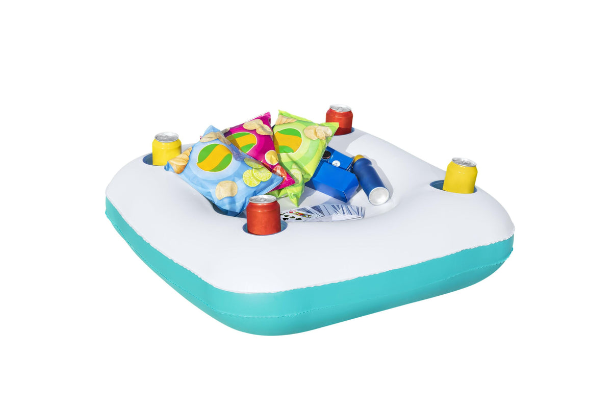 Bestway 2.18M X 2.18M X 48Cm Sippin' Summer Family Pool (1 Pool,1 Console,Repair Patch) Age 6+