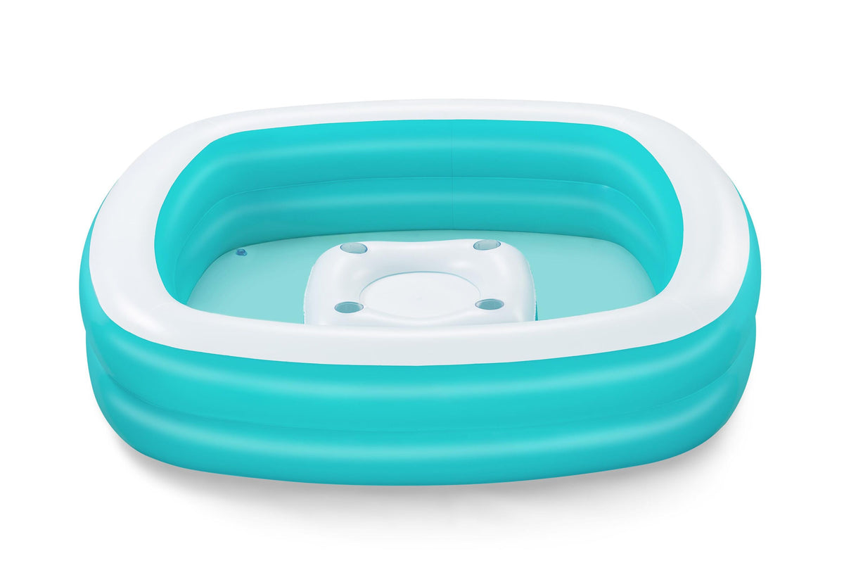 Bestway 2.18M X 2.18M X 48Cm Sippin' Summer Family Pool (1 Pool,1 Console,Repair Patch) Age 6+