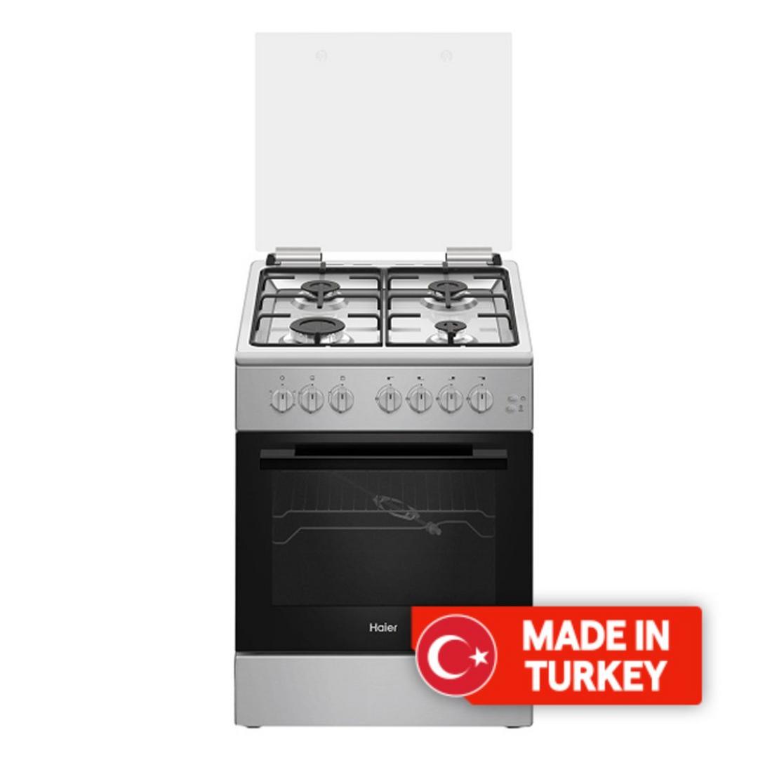 Haier 4 Burners Gas Cooker, 60 x 60 cm, HCR6060GT2 – Inox Silver
