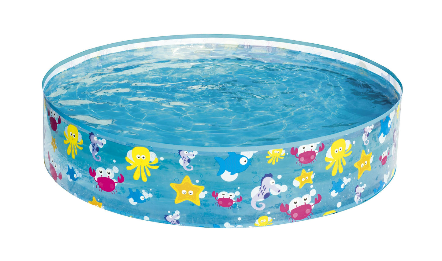 Bestway 1.22m x h25cm fill 'n fun sparking sea pool (contents:1 pool, repair patch) age 2+